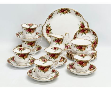 A 22 piece Royal Albert “Old Country Roses” tea service.