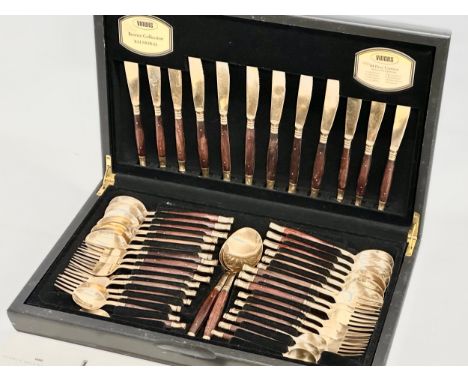 Viners Bronze Collection. A complete 44 piece canteen of cutlery. Balmoral. 46x30x7.5cm