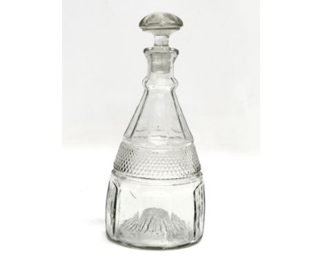 A 1920’s Georgian style glass decanter. 26cm