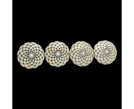 A set of 4 Tiffany style light shades. 36cm