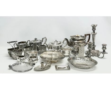 A collection of 19th and 20th Century silver plate.