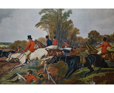 After John Frederick Herring Sr (1795-1865, British), coloured lithographs, Four fox hunting illustrations, of Country Sporti