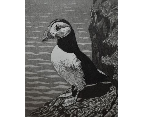 Jean Thomas (20th Century, British), etching, 'Buzzard'
, 
signed to the margin, limited edition 7/70, framed, mounted, and u