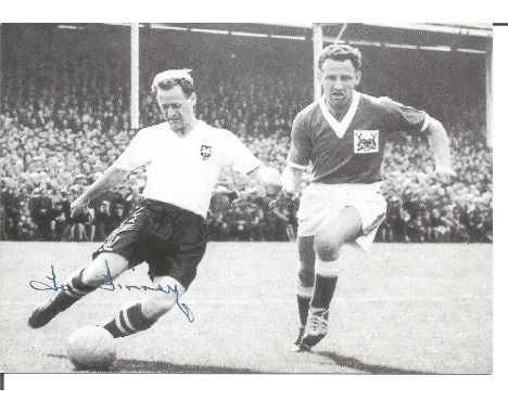 Tom Finney signed 6x4 black and white photo. (5 April 1922 - 14 February 2014) was an English footballer who played from 1946