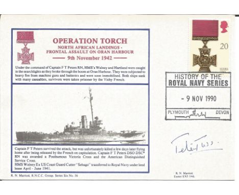 Royal Navy FDC R. N. Marriot Cover. RNCC Group Series Six No. 56. 'Operation Torch' North African Landings - frontal Assault 