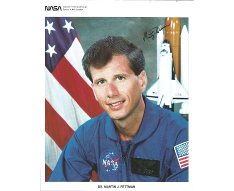 Dr Martin J Fettman signed 10x8 colour NASA portrait photo. American pathologist and researcher who flew on NASA Space Shuttl