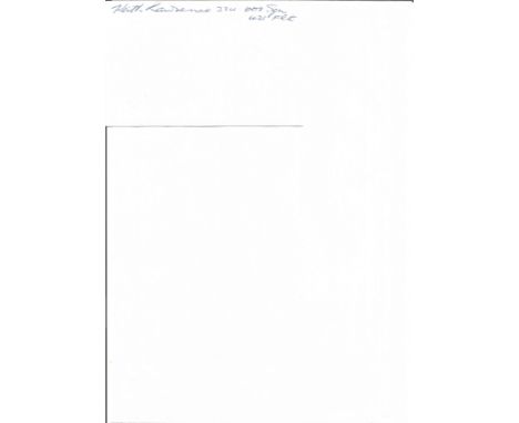 BOB pilot Lawrence K 234 Sqn Signed white card. WW2 RAF Battle of Britain pilot. Comes from Ted Sergison collection. Military