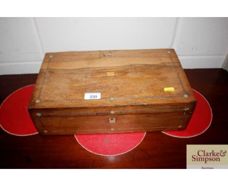 A mother of pearl inlaid writing slope 