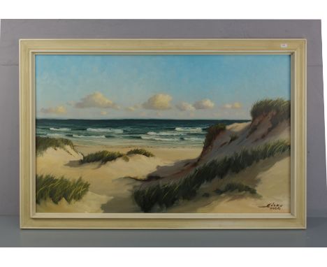 DIRKS, KARL (19./20. Jh.), Gemälde: "Dünen und Strand auf Juist", Öl auf Leinwand", u. r. signiert "Dirks" und datiert 1968. 