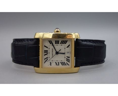 VINTAGE ARMBANDUHR - Cartier "Tank Francaise"/ wristwatch, Unisex-Uhr, erworben 1996, Automatik, Manufaktur Cartier SA / Fran