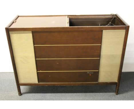 A 1950's Magnovox record player and radio, 113 x 40 x 83cm.