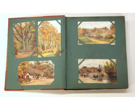 An early album of A R Quinton (British 1853-1934) topographical postcards, approximately 130 in total.