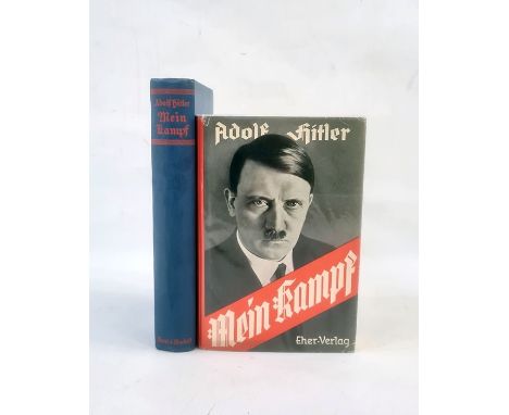 Hitler, Adolf " Mein Kampf"  Munchen 1938, German Edition, frontis portrait, black cloth with lower right corner on front boa