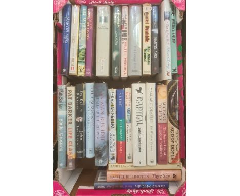First editions, many signed, to include Sebastian Faulks, Salman Rushdie, Pat Barker, Martin Amis, Nina Borden, Roddy Doyle a