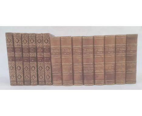 Fine Bindings -  Byron, Lord " The Works of Lord Byron in six volumes" John Murray 1825, frontis portrait to vol I, contemp l