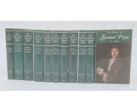 Latham, Robert and Matthews, William (ed.)  " The Diary of Samuel Pepys" 11 vols, Bell and Hayman 1983, green cloth with gilt