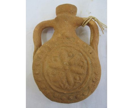 Circa 6-8th AD pilgrim's flask, probably Palestine, 9.5cm This item is from the collection of Lionel Walrond.  Lionel was bor