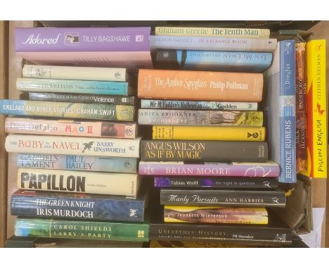 Quantity of first editions to include Anita Bruckner, Angus Wilson, Brian Moore, Stephen Kelman, Carol Shields, Ian McEwan, M