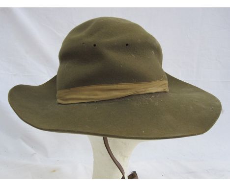 World War II British Army slouch hat dated 1943