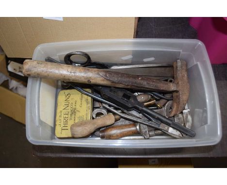 A box of assorted tools
