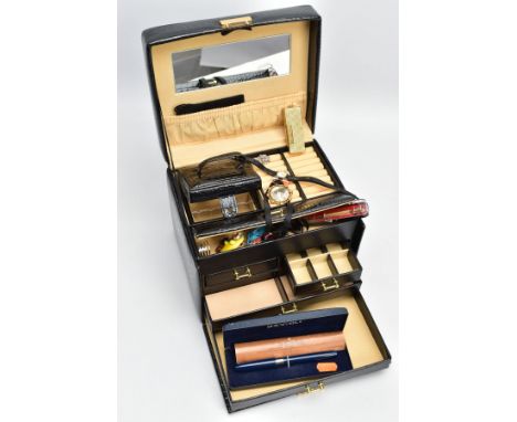 A SELECTION OF ITEMS, to include an Ebel lady's watch, a Sheaffer fountain pen in original signed box, a patent croc effect j