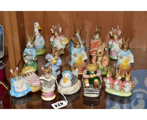 FIFTEEN BESWICK BEATRIX POTTER FIGURES, all BP-3c, comprising 'Tailor of Gloucester', section of newspaper broken, 'Hunca Mun