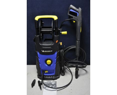 A MICHELIN MPX19EH pressure washer with lance, hose and instruction manual (PAT pass and working)