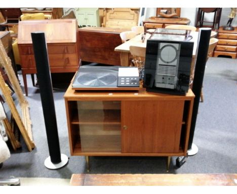 Bang &amp; Olufsen home audio; including Beogram 8002 record plater, CD player, pair of Beolab 600 floor speekers, remote con