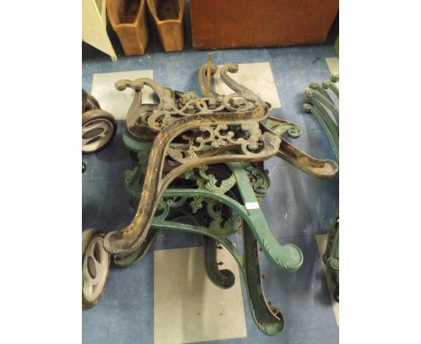 Three Pairs of Cast Iron Bench Ends 