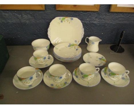 A Staffordshire part tea service 