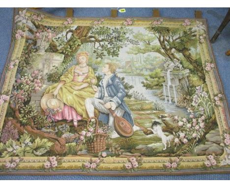 A reproduction French wall tapestry 
