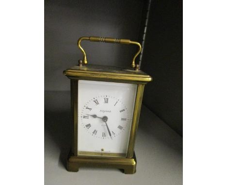 A Durverdrey and Bolquel five window brass carriage clock, retailed by Bayard 