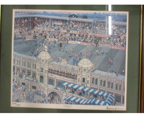 Joe Scarborough - a signed limited edition print entitled A Wembley Celebration 