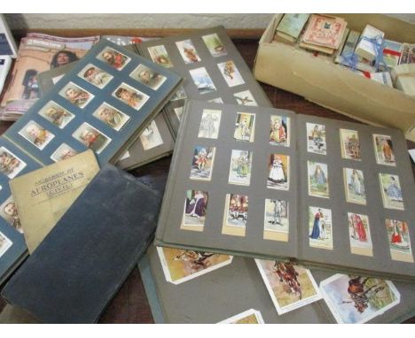 Cigarette cards to include seven albums and various loose cards to include John Players, Wills and others 