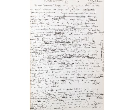 Hamel (Christopher de, expert on medieval manuscripts, b.1950) Original manuscript for his book 'A History of Illuminated Man