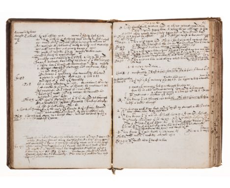Religious.- [Manuscript Sermons] &amp; Sternhold &amp; Hopkins, The Whole Book of Psalmes, 1641, manuscript, c. 200pp., inscr