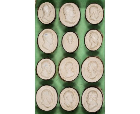 Cameos.- [Paoletti (Bartolome &amp; Pietro)] Liberotti Impronte: Uomini Illustri, 24 plaster&nbsp;cameos mounted in double-si