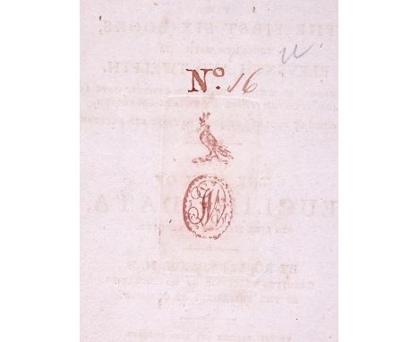 Mathematics.-&nbsp;Simson (Robert) The Elements of Euclid, 3 folding engraved plates, crested monogram of JW stamped in red i