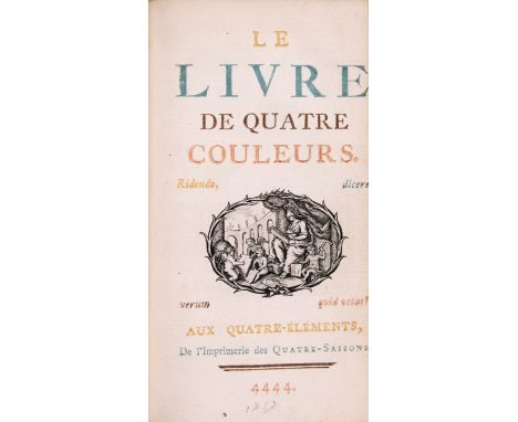 Colour Printing.- [Caraccioli (Louis Antoine de)] Le Livre à la  Mode, printed in green, à Verte-Feuille, de l'Imprimerie du 