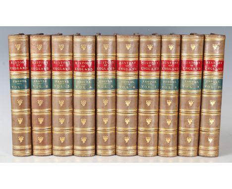 BINDINGS. - James Anthony FROUDE. History of England from the Fall of Wolsey to the Death of Elizabeth. London: Longmans, Gre