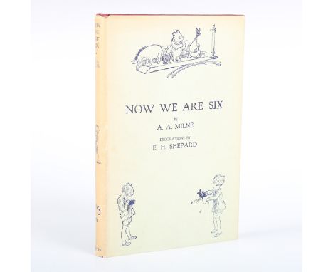 MILNE, A.A. Now We Are Six. London: Methuen &amp; Co. Ltd., 1927. First edition, first impression, 8vo (189 x 120mm.) Numerou