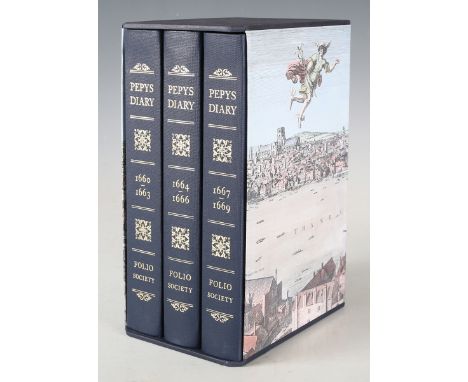 FOLIO SOCIETY (publisher). - Samuel PEPYS. Pepys's Diary. London: The Folio Society, 1996. 3 vols., 8vo (243 x 130mm.) (Mild 