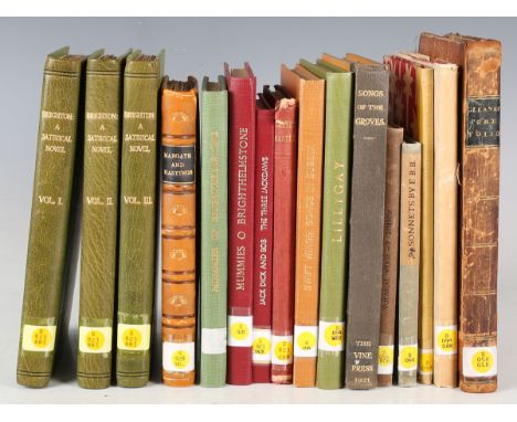 [BROWN, Thomas.] Brighton, Or, The Steyne. A Satirical Novel. London: for the Author, 1818. 3 vols., second edition, 12mo (19