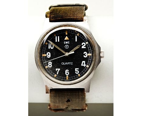 CWC 'FATBOY' MILITARY QUARTZ WATCH, c1980, with tritium dial, case backstamps with arrow and 6645-99 541-5317, 8304/80 and or