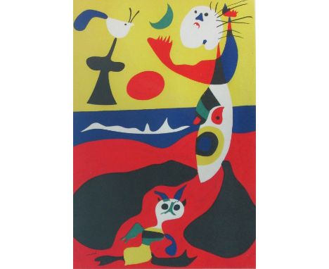 JOAN MIRO (Spanish, 1893-1983) 'Summer', lithograph in colours, printed by Mourlot 1938, 35cm x 25.5cm, framed.(Please Note C