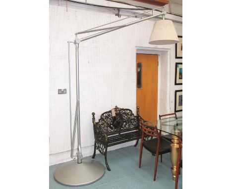 ANGLEPOISE LAMP, Flos floor standing in brushed aluminium finish, 285cm H.