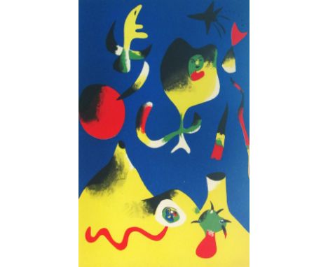 JOAN MIRO (Spanish, 1893-1983) 'L'air', lithograph in colours, printed by Mourlot 1937, 35cm x 25.5cm, framed.(Please Note Cl