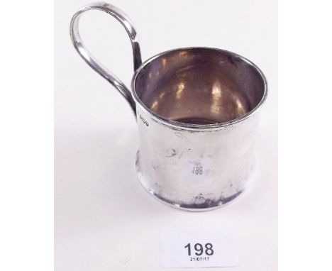 A silver cup with handle 142g, Sheffield 1934