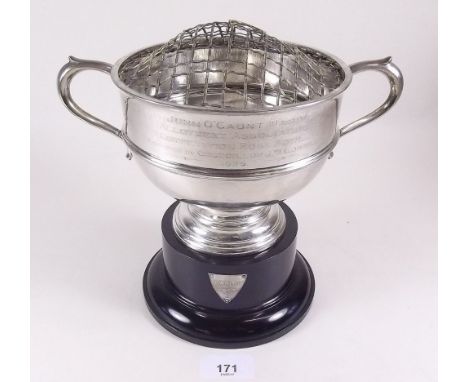 A silver two handled trophy cup - 303g, Birmingham 1924