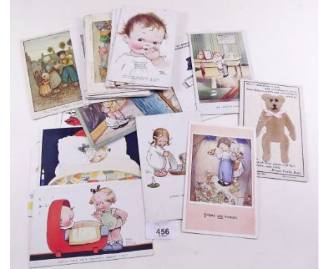 Postcards - Children including Mabel Lucie Attwell (9) Chloe Preston (2) A.Richardson, Ebner, IMJ applique teddy bear etc. (3